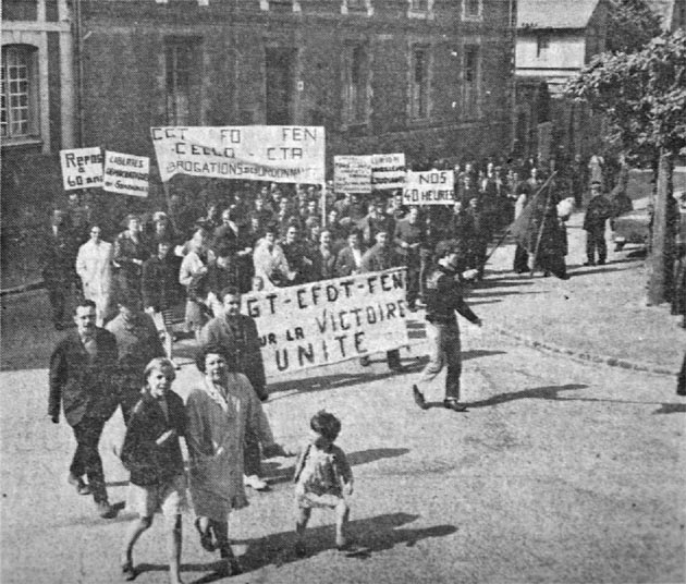 Manifestation dans le bourg d'Arques la Bataille