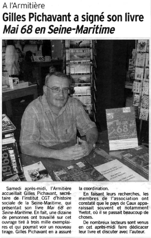 Gilles pichavant à la bibiothèque de l'Armitière à Yvetot